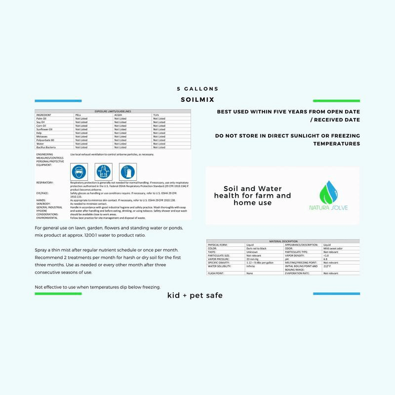 5 gallon soilMix label