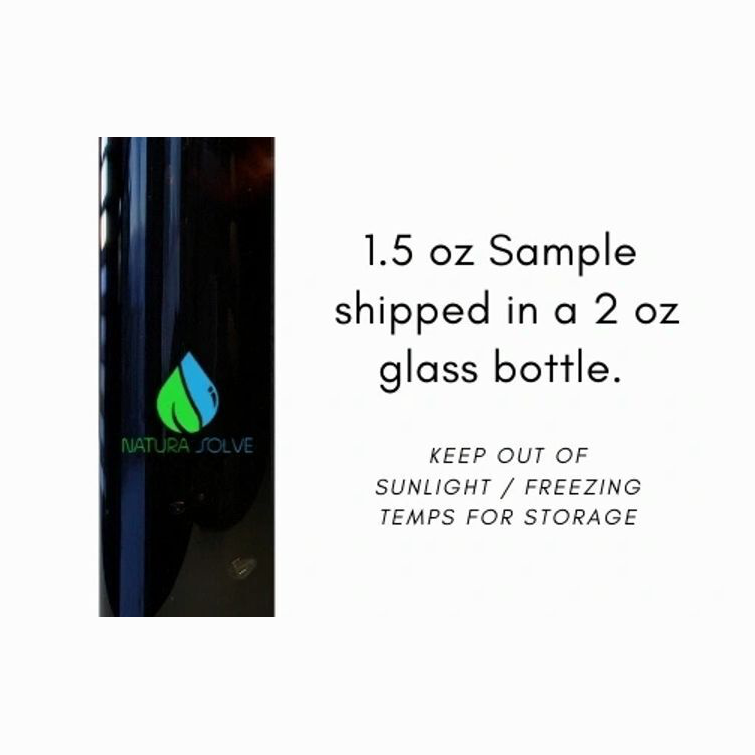 1.5 once sample soilMix in sleek black bottle